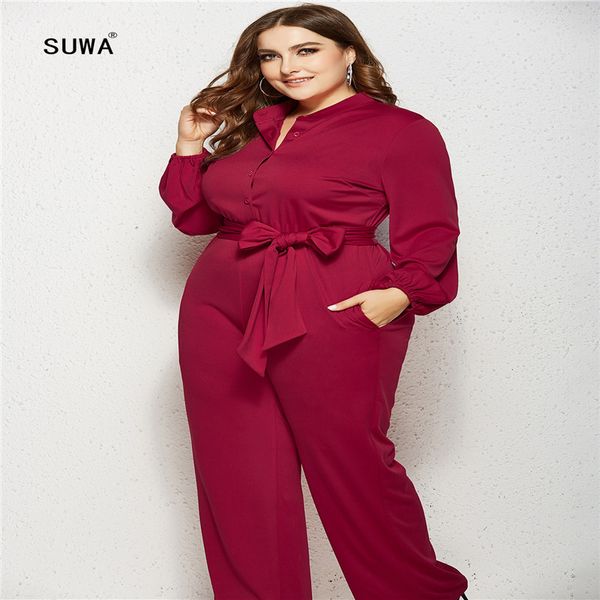 plus size 5xl pure work elegant women jumpsuits 2020 long sleeve casual jumpsuits office ladies rompers streetwear, Black;white
plus size 5xl pure work elegant women jumpsuits 2020 long sleeve casual jumpsuits office ladies rompers streetwear, Black;white