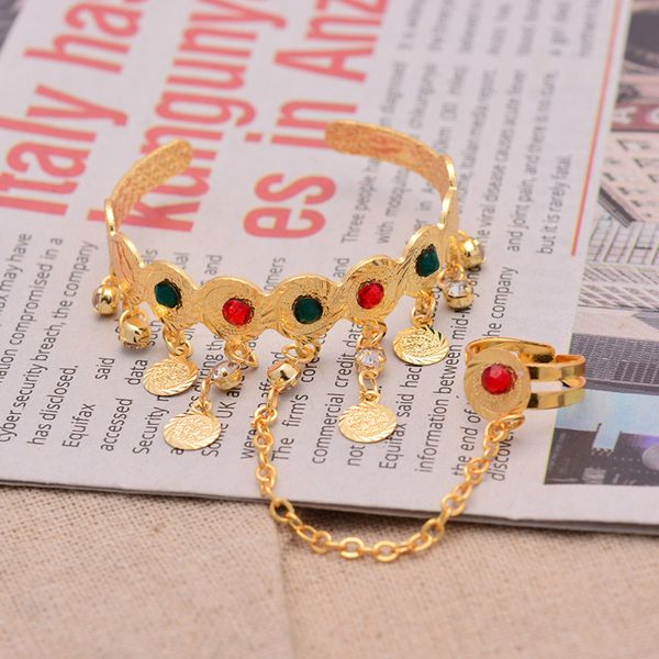 wando new fashion arab ethiopian dubai coin gold bangles bracelets for children girls baby with ring child coin stone jewelry, Black
wando new fashion arab ethiopian dubai coin gold bangles bracelets for children girls baby with ring child coin stone jewelry, Black