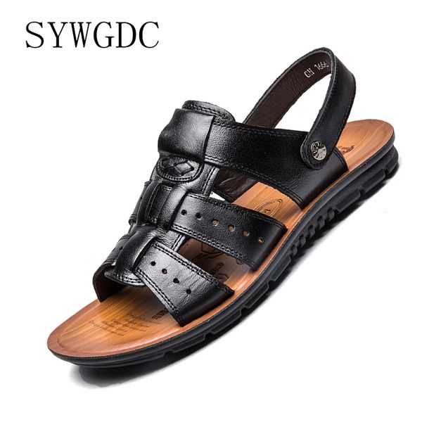 sywgdc 2019 summer genuine leathe men's sandals men outdoor casual shoes breathable fisherman shoes men beach size 38-47, Black
sywgdc 2019 summer genuine leathe men's sandals men outdoor casual shoes breathable fisherman shoes men beach size 38-47, Black