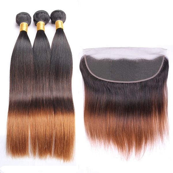 dark root #1b/4/30 medium auburn ombre virgin hair wefts with frontal straight 3tone ombre 13x4 lace frontal closure with weave bundles, Black;brown
dark root #1b/4/30 medium auburn ombre virgin hair wefts with frontal straight 3tone ombre 13x4 lace frontal closure with weave bundles, Black;brown