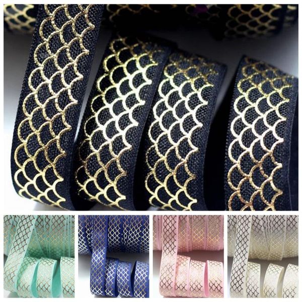 5/8" gold foil mermaid fish scale printed foe fold over elastic for handmade hair tie headband accessory welcome custom printed, Slivery;white
5/8" gold foil mermaid fish scale printed foe fold over elastic for handmade hair tie headband accessory welcome custom printed, Slivery;white