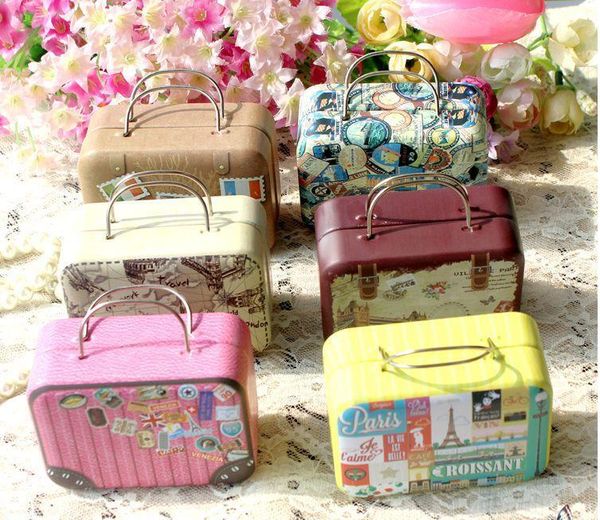 1pc 7.5*5.5*3.5cm europe style vintage suitcase shape candy storage box wedding favor tin box sundries organizer container
1pc 7.5*5.5*3.5cm europe style vintage suitcase shape candy storage box wedding favor tin box sundries organizer container