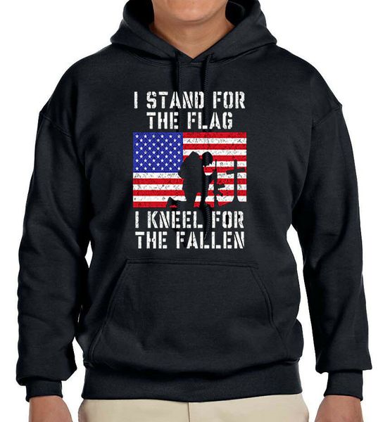 i stand for the falg i kneel for the fallen hoodie, american pride flag xs-4xl, Black
i stand for the falg i kneel for the fallen hoodie, american pride flag xs-4xl, Black