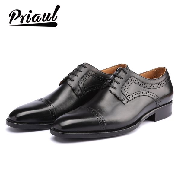 derby shoes men genuine leather handmade vintage office formal party wedding dress shoes man, Black
derby shoes men genuine leather handmade vintage office formal party wedding dress shoes man, Black