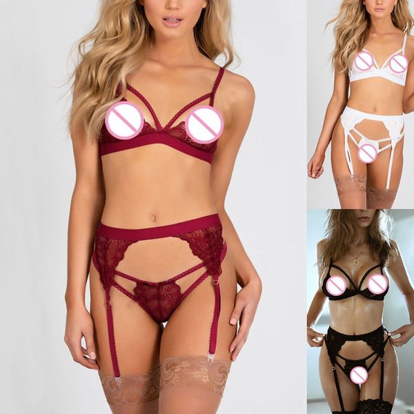 women 3pcs underwear set sheer floral lace babydoll lingerie hollow strappy bra t-back g-string garter belt solid sleepwear, Red;black
women 3pcs underwear set sheer floral lace babydoll lingerie hollow strappy bra t-back g-string garter belt solid sleepwear, Red;black