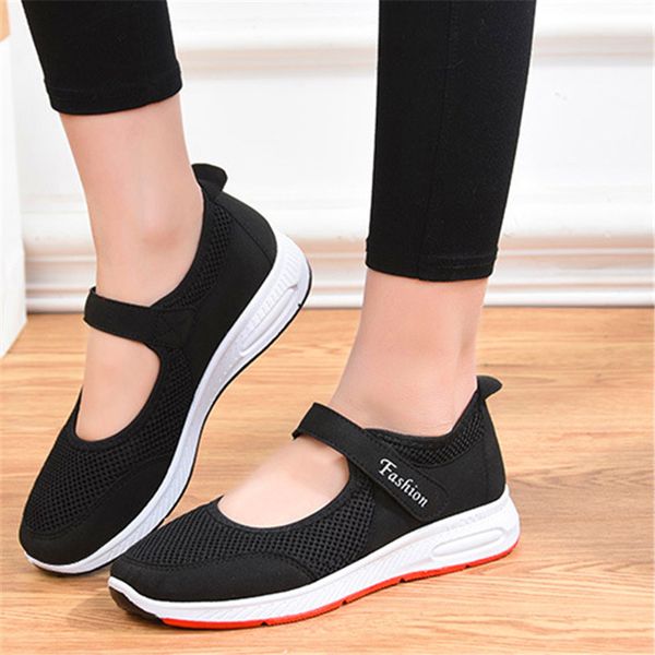 middle and old aged 2019 summer mesh walking leisure lightweight women's breathable shoes, Black
middle and old aged 2019 summer mesh walking leisure lightweight women's breathable shoes, Black