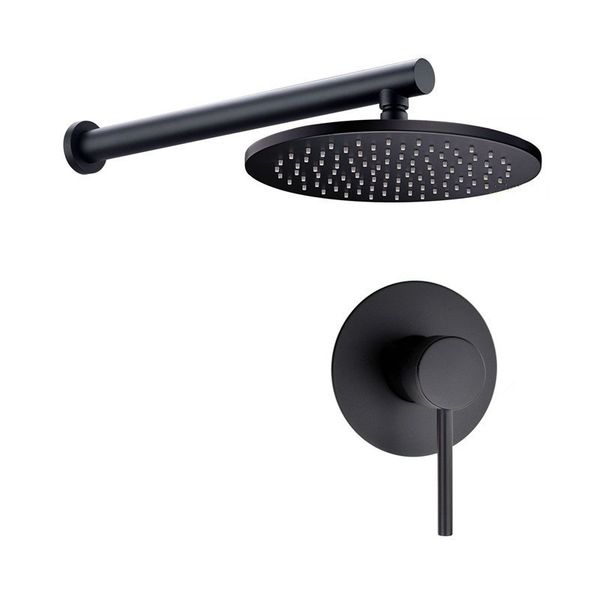 premium round style single handle matte black wall bathroom shower sytem set mixer tap with headshower
premium round style single handle matte black wall bathroom shower sytem set mixer tap with headshower