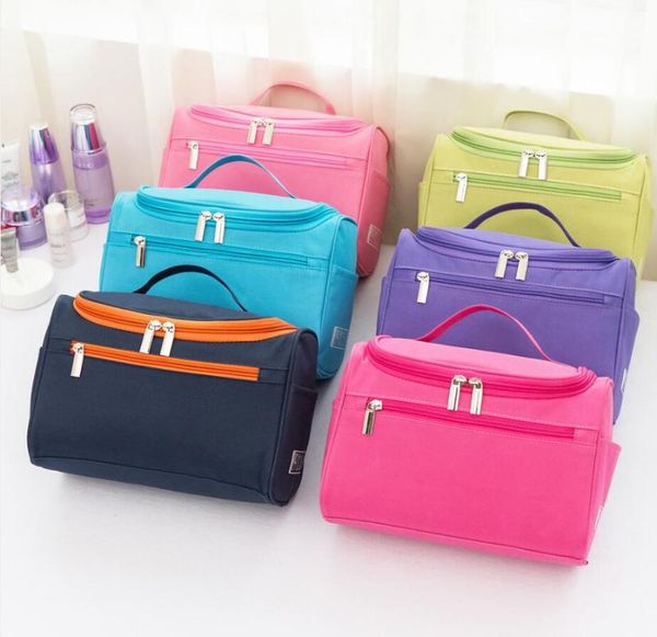 wholesale 300d polyester women men hanging tote cosmetic bag makeup bag