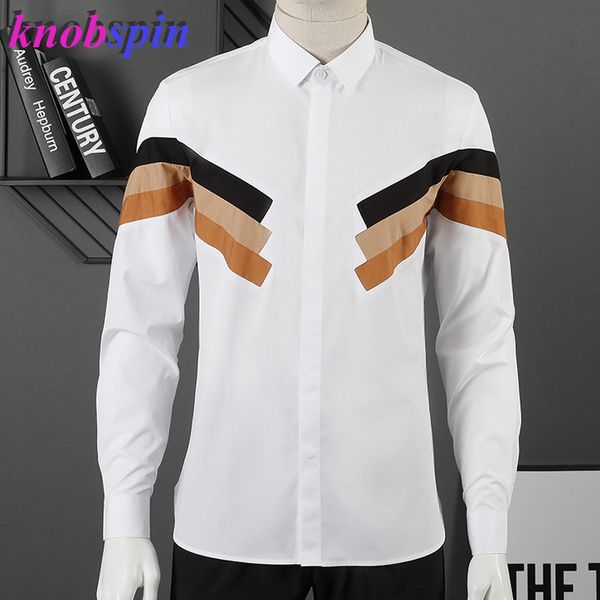 fashion pure cotton men shirt 2019 trendy long sleeve slim patchwork camisas social masculina casual business male dress shirts, White;black
fashion pure cotton men shirt 2019 trendy long sleeve slim patchwork camisas social masculina casual business male dress shirts, White;black