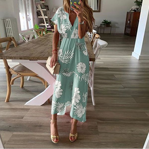 summer dress womens fashion casual print v-neck asymmetrical ankle-length party dresses flower pattern summer dress 2019 vestido, Black;gray
summer dress womens fashion casual print v-neck asymmetrical ankle-length party dresses flower pattern summer dress 2019 vestido, Black;gray