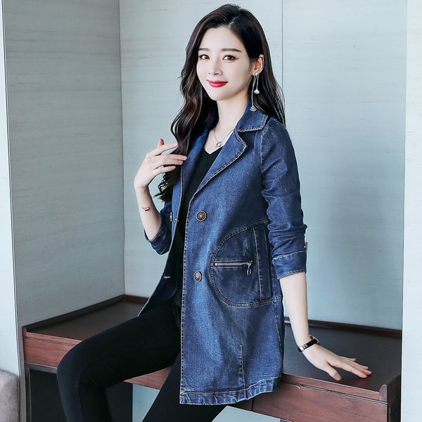 korean denim jacket women double breasted slim jeans coat ladies casual slim plus size 3xl windbreaker womens jackets and coats, Black;brown
korean denim jacket women double breasted slim jeans coat ladies casual slim plus size 3xl windbreaker womens jackets and coats, Black;brown