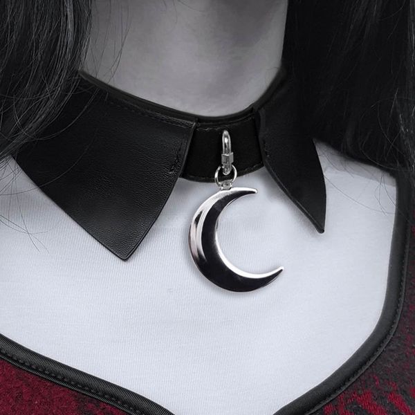 adjustable pu leather buckle design decoration rock necklace jewelry women choker fashion bar party collar punk alloy moon, Silver
adjustable pu leather buckle design decoration rock necklace jewelry women choker fashion bar party collar punk alloy moon, Silver