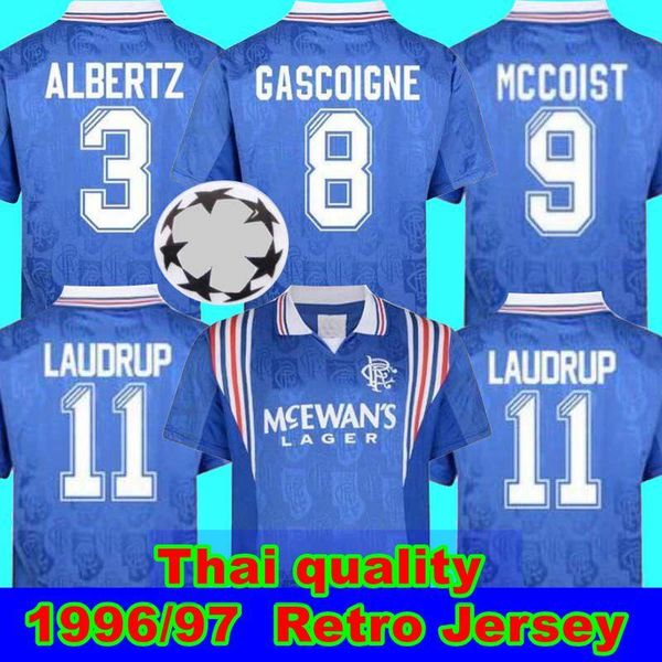 1996 1997 glasgow rangers retro soccer jersey 96 97 rangers home blue #8 gascoigne #11 laudrup #9 mccoist #3 albertz football shirts, Black
1996 1997 glasgow rangers retro soccer jersey 96 97 rangers home blue #8 gascoigne #11 laudrup #9 mccoist #3 albertz football shirts, Black