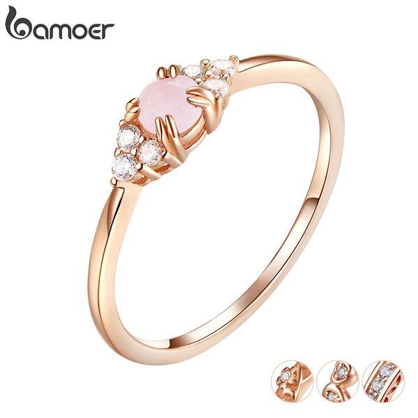 bamoer pink crystal finger rings for women rose gold color authentic 925 stelring silver band ring luxury fine jewelry scr534, Golden;silver
bamoer pink crystal finger rings for women rose gold color authentic 925 stelring silver band ring luxury fine jewelry scr534, Golden;silver
