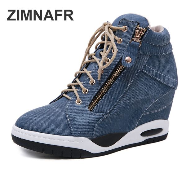 2019 new women boots increased wedge wet side zipper short boots women lace up of autumn ankle boots winter shoes, Black
2019 new women boots increased wedge wet side zipper short boots women lace up of autumn ankle boots winter shoes, Black