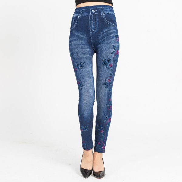 2019 women's jeans casual cotton high-waist printed imitation denim leggings hip elastic slim pencil tights pants l0830, Blue
2019 women's jeans casual cotton high-waist printed imitation denim leggings hip elastic slim pencil tights pants l0830, Blue