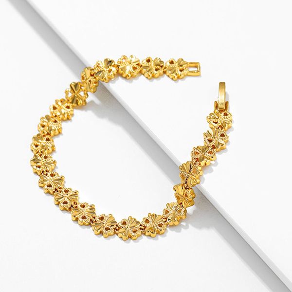 womens wrist bracelet fashion chain 18k yellow gold filled solid bracelet gift, Black
womens wrist bracelet fashion chain 18k yellow gold filled solid bracelet gift, Black