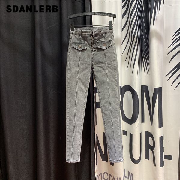 single breasted pull pleated jeans women's 2020 spring autumn new fashion slim-fit pencil pants high waist jeans ladies pants, Blue
single breasted pull pleated jeans women's 2020 spring autumn new fashion slim-fit pencil pants high waist jeans ladies pants, Blue