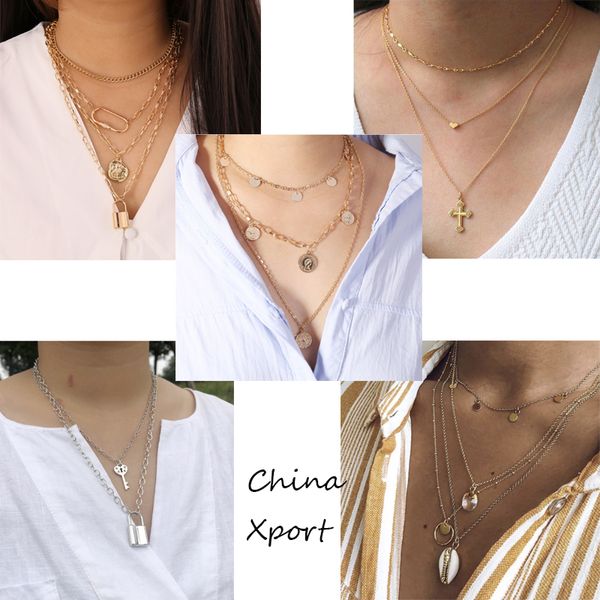 female necklace key lock cross shell queen figure pendant sellers women necklace fashional design elegant graceful, Silver
female necklace key lock cross shell queen figure pendant sellers women necklace fashional design elegant graceful, Silver