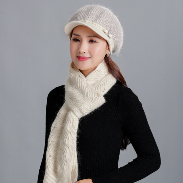 2piece set hat and scarf gift for mother grandmother women winter warm cap solid scarves thick knitting scarf beanie acce, Blue;gray
2piece set hat and scarf gift for mother grandmother women winter warm cap solid scarves thick knitting scarf beanie acce, Blue;gray