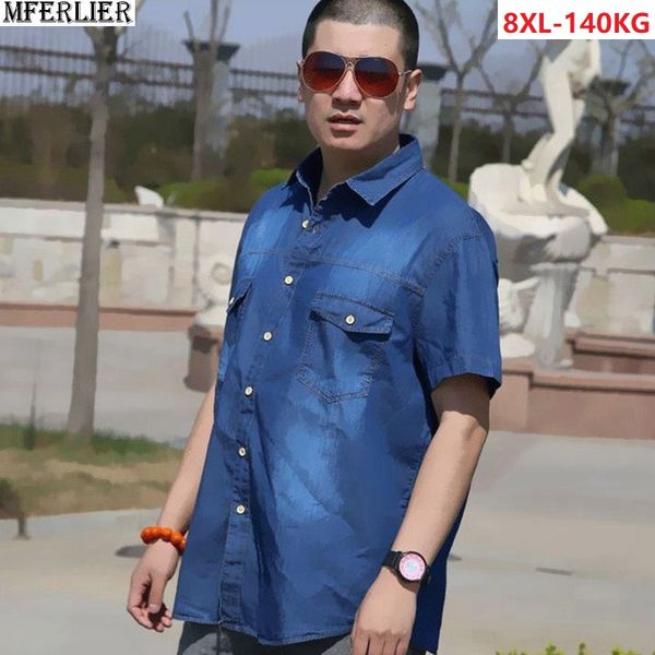 plus size big 8xl men's denim shirts short sleeve 100% cotton shirt for men pocket summer father shirts 7xl 9xl casual 56, White;black
plus size big 8xl men's denim shirts short sleeve 100% cotton shirt for men pocket summer father shirts 7xl 9xl casual 56, White;black
