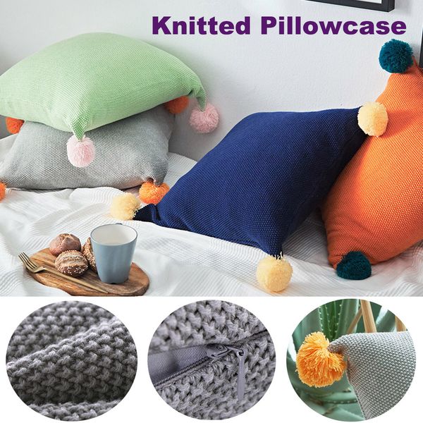cotton knitted cushion cover with pom poms pillowcase home decorative throw pillow covers solid color cushion cover 45x45cm de8
cotton knitted cushion cover with pom poms pillowcase home decorative throw pillow covers solid color cushion cover 45x45cm de8