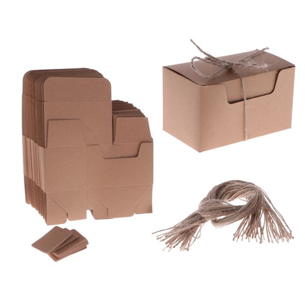50pcs vintage kraft paper boxes sweets candy cookies brown rectangular gift boxes wedding party supplies strings tags
50pcs vintage kraft paper boxes sweets candy cookies brown rectangular gift boxes wedding party supplies strings tags