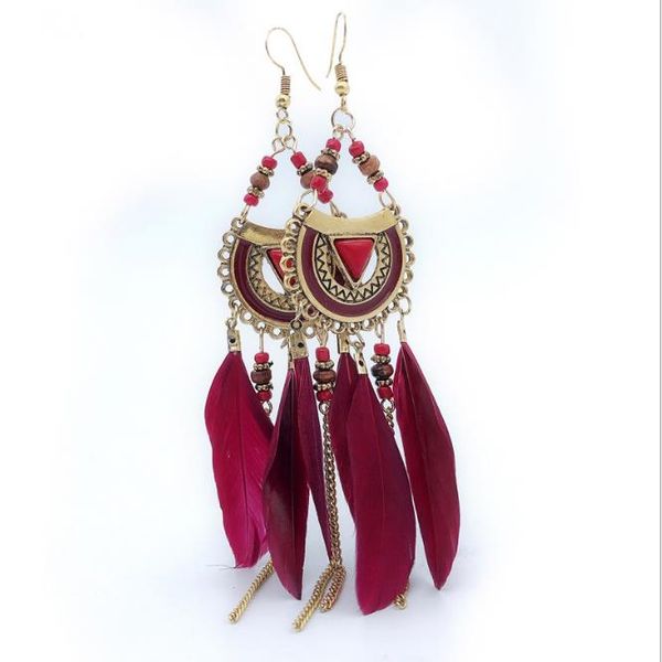 designer earrings 2019 fashion trend retro tassel feather female earrings beach resort style luxury long earrings, Silver
designer earrings 2019 fashion trend retro tassel feather female earrings beach resort style luxury long earrings, Silver