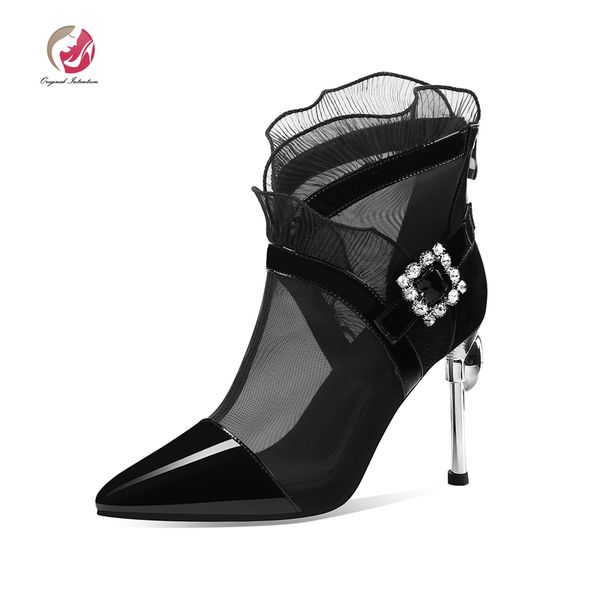 original intention stylish black red flowers ankle boots woman spring pointed toe metal stiletto high heels short boots female
original intention stylish black red flowers ankle boots woman spring pointed toe metal stiletto high heels short boots female