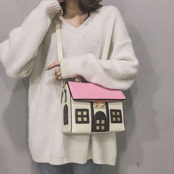 designer-women hasp creative small shoulder strange house bag shoulder bag purse bags square messenger handbag bolso mujer #t txrec, Red;black
designer-women hasp creative small shoulder strange house bag shoulder bag purse bags square messenger handbag bolso mujer #t txrec, Red;black