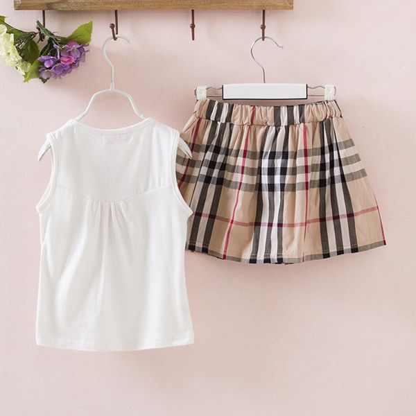 children designer sets girls brand suits kids luxury +skirts piece children fashion plaid print set 2020 new summer selling 2020, White
children designer sets girls brand suits kids luxury +skirts piece children fashion plaid print set 2020 new summer selling 2020, White