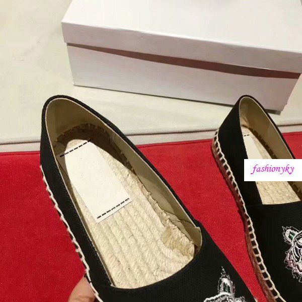 luxury couple shoes with tiger head single shoes and fisherman's shoes, Black