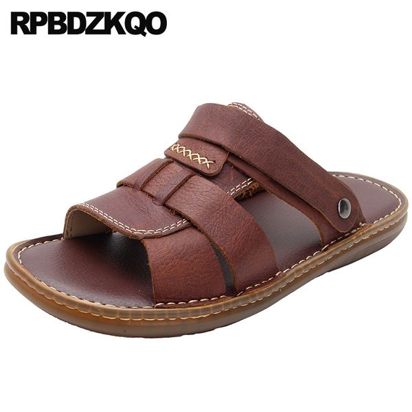 designer brown open toe waterproof slides water fashion shoes men sandals leather summer native slippers outdoor black beach t200420
designer brown open toe waterproof slides water fashion shoes men sandals leather summer native slippers outdoor black beach t200420