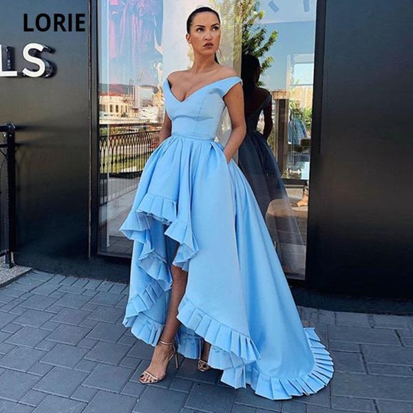 party dresses lorie high/low satin evening long prom gowns with lacing packet plus size custom made 2021 blue celebrity, White;black
party dresses lorie high/low satin evening long prom gowns with lacing packet plus size custom made 2021 blue celebrity, White;black