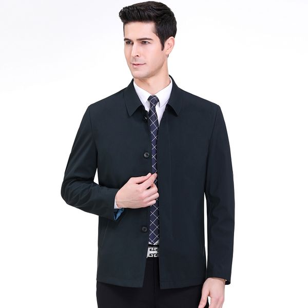plaid single breasted polyester thin wide-waisted button jackette for men jacketss for men winter jackette winter jacket, Black;brown