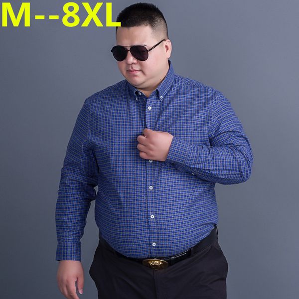 men's casual shirts 10xl 8xl 6xl autumn spring mens plaid long sleeve cotton dress shirt men retro style camiseta masculina, White;black
men's casual shirts 10xl 8xl 6xl autumn spring mens plaid long sleeve cotton dress shirt men retro style camiseta masculina, White;black