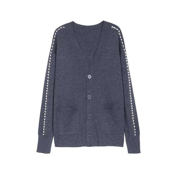 beading loose wool women sweater long sleeve pearl coat female cardigan outwear autumn winter, White
beading loose wool women sweater long sleeve pearl coat female cardigan outwear autumn winter, White