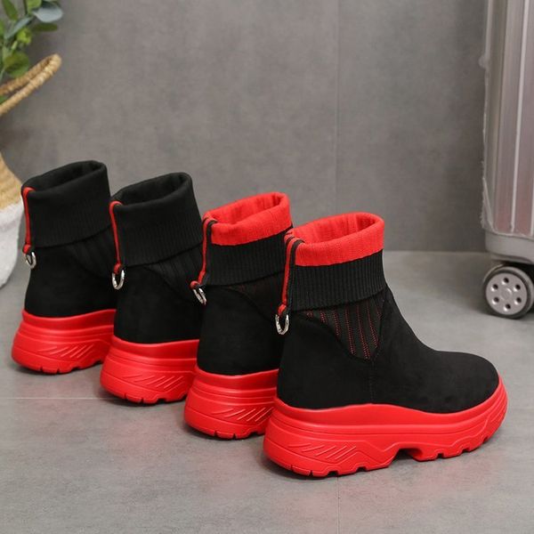 round heel tips travel shoe korean version versatile thick bottom fashionable cotton short tube women's martin shoes red snow, Black
round heel tips travel shoe korean version versatile thick bottom fashionable cotton short tube women's martin shoes red snow, Black