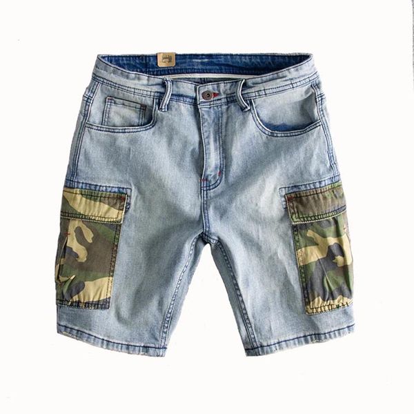 mcikkny fashion men's cargo denim shorts patchwork camouflage male short jeans with multi pockets, Blue
mcikkny fashion men's cargo denim shorts patchwork camouflage male short jeans with multi pockets, Blue