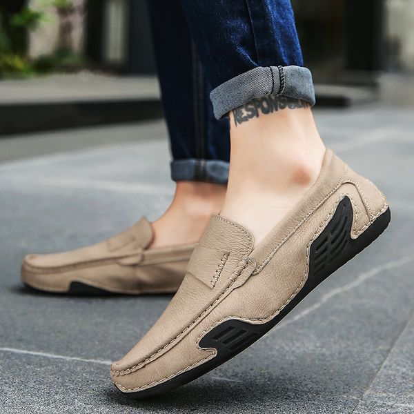 2020 new mens shoes spring new mens casual shoes fashion korean-style peas shoes british business men, Black