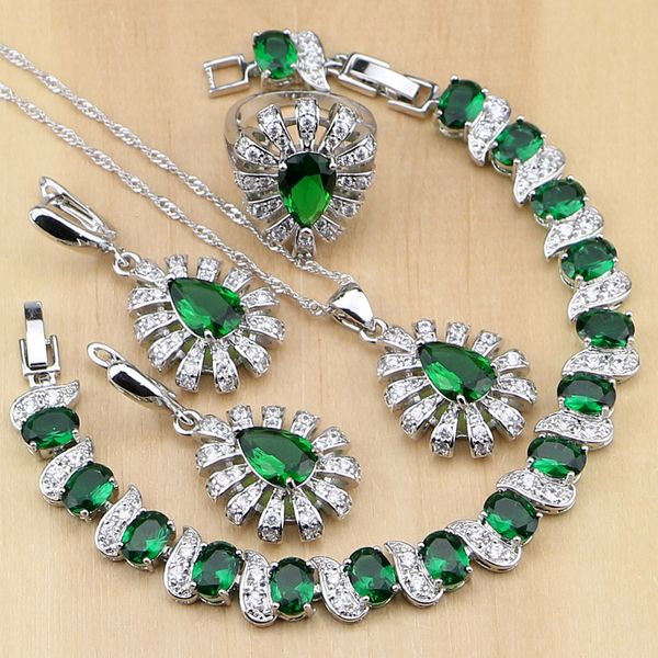 925 silver jewelry green cubic zirconia white crystal jewelry sets for women earrings/pendant/necklace/rings/bracelet, Slivery;golden
925 silver jewelry green cubic zirconia white crystal jewelry sets for women earrings/pendant/necklace/rings/bracelet, Slivery;golden