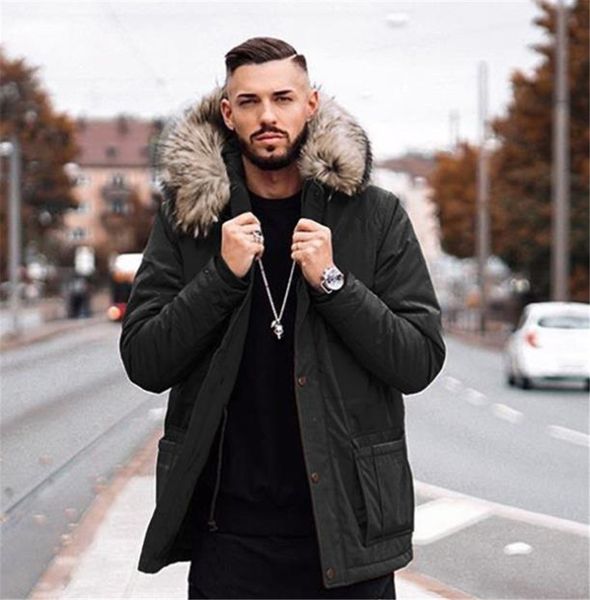 new mens designer jacket solid color thickened warm hooded coats fashion urban mens coat, Black;brown
new mens designer jacket solid color thickened warm hooded coats fashion urban mens coat, Black;brown