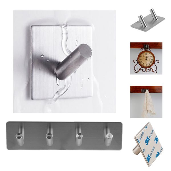 multi-purpose 3m self adhesive 304 stainless steel hook key rack bathroom kitchen towel wall mount stick on sticky hanger
multi-purpose 3m self adhesive 304 stainless steel hook key rack bathroom kitchen towel wall mount stick on sticky hanger