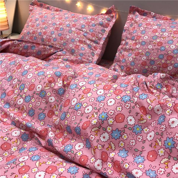 romantic pink western style of american-style pastoral style small floral denim beddings three-piece set 1.5m quilt cover bed sheet
romantic pink western style of american-style pastoral style small floral denim beddings three-piece set 1.5m quilt cover bed sheet