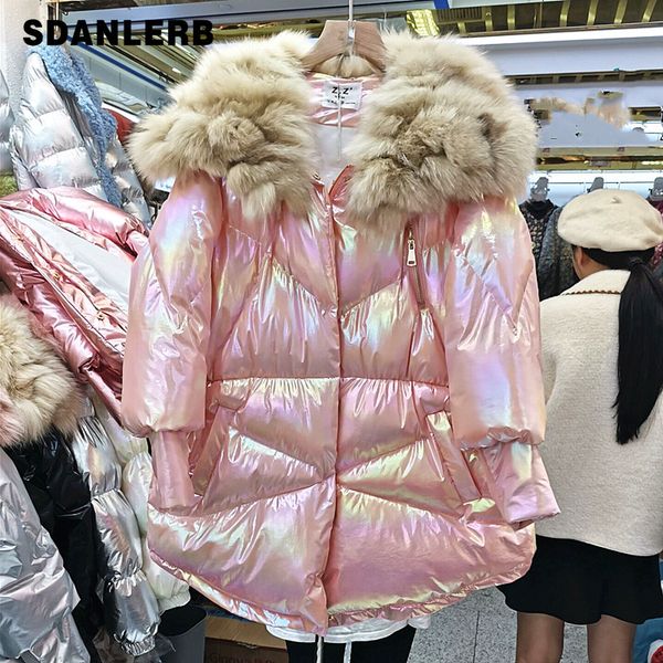 european style natural fur collar cotton padded winter jacket women bright face loose bread coat female winter windproof, Black
european style natural fur collar cotton padded winter jacket women bright face loose bread coat female winter windproof, Black