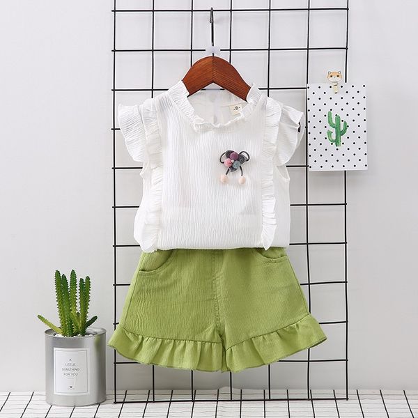 baby girls clothes sets 2019 summer girl short sleeve shirts + shorts casual kids children's clothing suit weixinbuy, White
baby girls clothes sets 2019 summer girl short sleeve shirts + shorts casual kids children's clothing suit weixinbuy, White