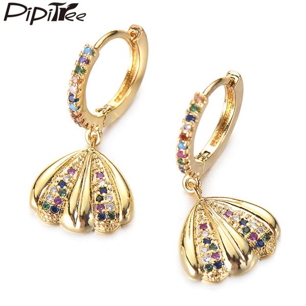 pipitree beach sea series copper cz zircon earrings gold color conch star shell hoop earrings for women girls jewelry gift, Golden;silver
pipitree beach sea series copper cz zircon earrings gold color conch star shell hoop earrings for women girls jewelry gift, Golden;silver