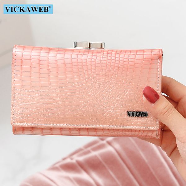 vickaweb women genuine leather short wallet female fashion purses ladies alligator hasp & zipper coin purse woman small wallets, Red;black
vickaweb women genuine leather short wallet female fashion purses ladies alligator hasp & zipper coin purse woman small wallets, Red;black