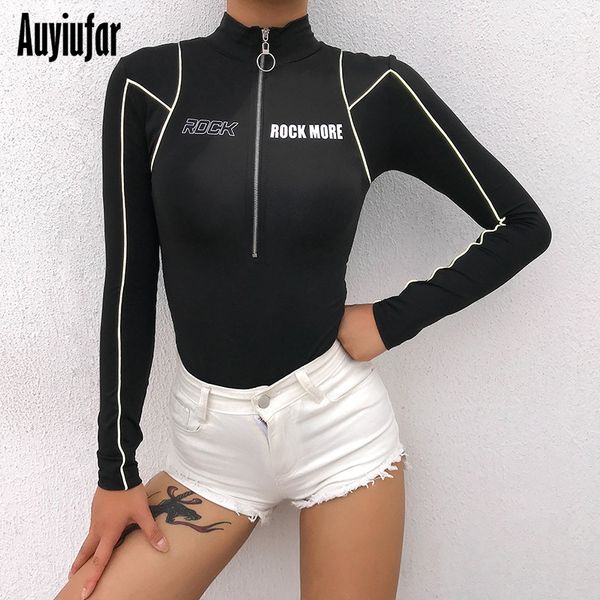 auyiufar women skinny bodysuit long sleeve with letter print playsuits zipper reflective striped sporty rompers female overalls, Black;white
auyiufar women skinny bodysuit long sleeve with letter print playsuits zipper reflective striped sporty rompers female overalls, Black;white