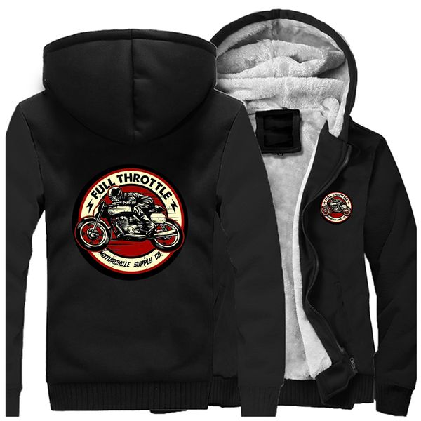 2019 winter men thick sweatshirt full throttle cafe racer rockabilly biker zipper jacket fleece warm mens thicken hoodies, Black
2019 winter men thick sweatshirt full throttle cafe racer rockabilly biker zipper jacket fleece warm mens thicken hoodies, Black